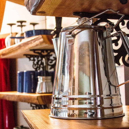 Цедка за кафе GSI Outdoors Glacier Stainless 8 Cup Percolator