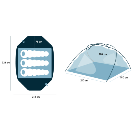Туристическа палатка Warg Alp 3