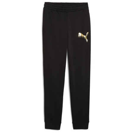 Дамски анцуг Puma ESS METALLIC Sweatpants FL черен PUMA Black-Metallic Gold