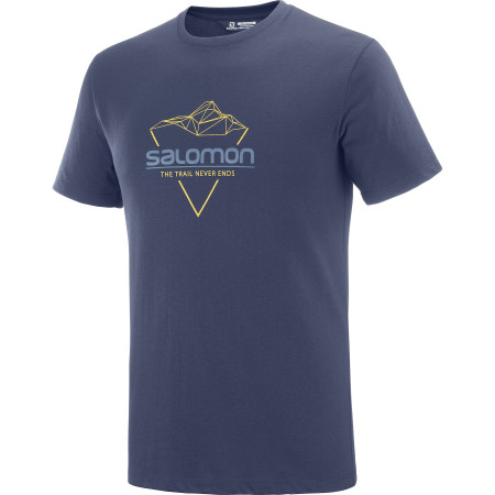 Мъжка тениска Salomon Blend Logo Tee M тъмно син Nightish