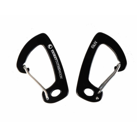 Комплект от 2 ултралеки алуминиеви карабинера Ticket to the moon 600 kg