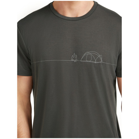 Функционална мъжка тениска Icebreaker Merino Blend Core SS Tee Single Line Camp