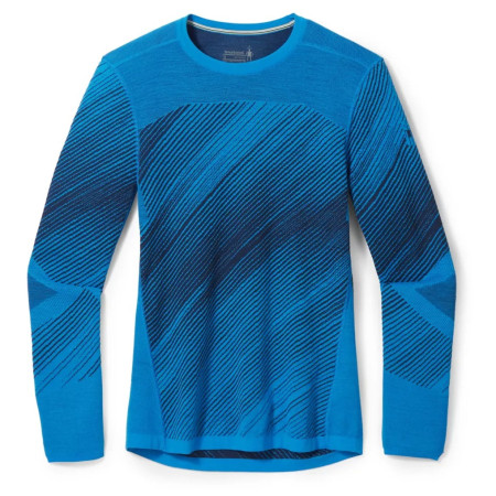 Мъжка термо тениска Smartwool M Intraknit Thermal Merino Base Layer Pattern Crew син