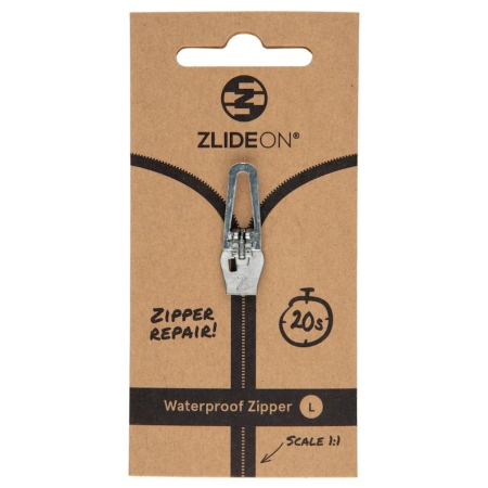 Резервен цип ZlideOn Opravný jezdec pro voděodolné zipy - L сребърен silver