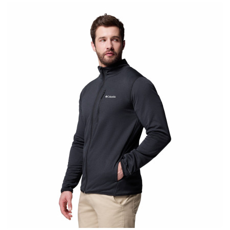 Мъжки суитшърт Columbia Essential Hike™ Grid Fleece Full Zip черен Black