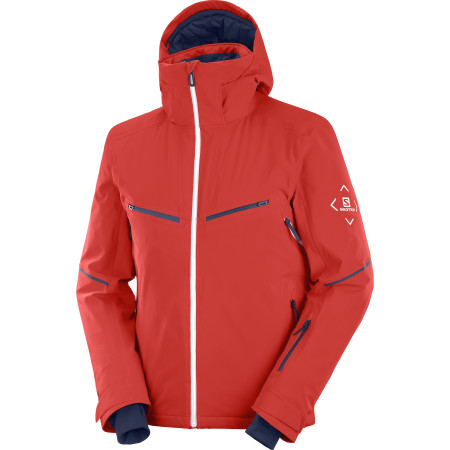Мъжко яке Salomon Brilliant Jacket M червен GojiBerry/White/NightSky