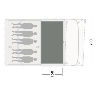 Килим за палатка Outwell Cozy Carpet Flagstaff / Nashville / Monterey 5 Air