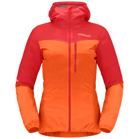 Дамско яке Norrona falketind aero60 Zip Hood червен Arednalin