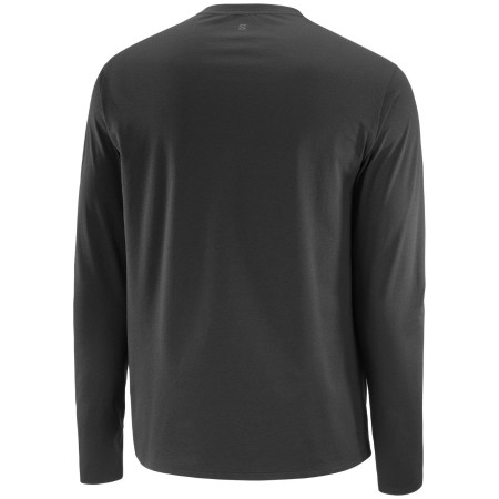 Мъжка тениска Salomon Trackline LS Tee черен Deep Black