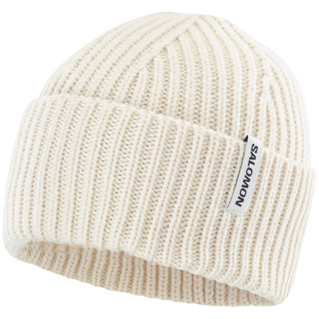 Шапка Salomon Snowbird Beanie U бял WHISPER WHITE