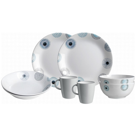 Комплект прибори Brunner Set tête-à-tête Deep Sea 8 pcs бял