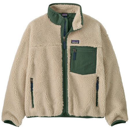 Детски суитшърт Patagonia K's Retro-X Jacket бежов / зелен Dark Natural w/Canopy Green