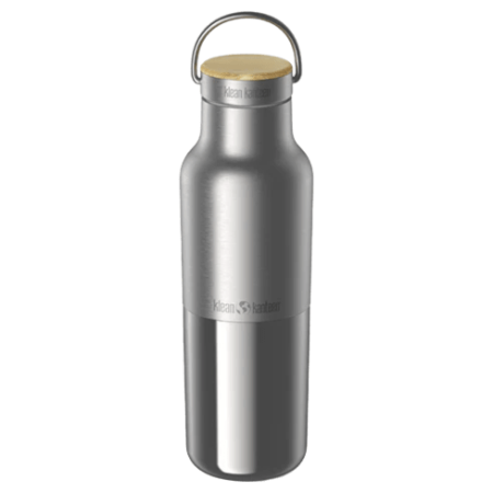 Термос Klean Kanteen Rise Reflect 16oz (w/ Bamboo Cap) сребърен Brushed Stainless