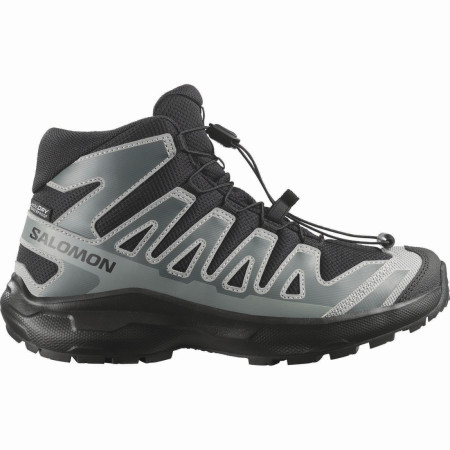 Детски обувки Salomon Xa Pro Mid Wp J Black-Sedona Sage-Wrought Iron черен/сив Black / Sedona Sage / Wrought Iron