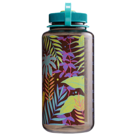 Бутилка Nalgene Wide Mouth Psychedelic Botanical 1000 ml зелен/син Woodsman/Botanical Ferns