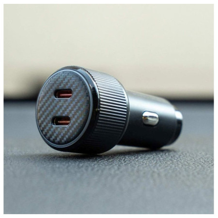 Адаптор Swissten Car Charger 2X USB-C PD, 50W + cabel USB-C / USB-C, 1 m