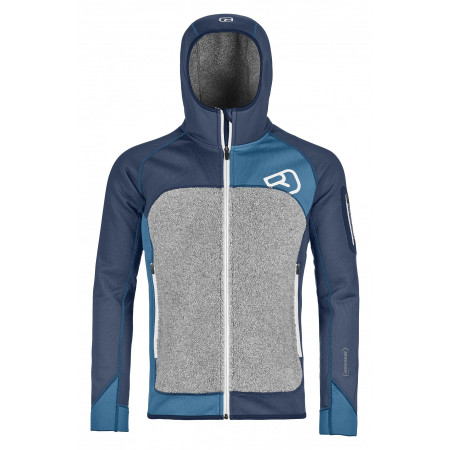 Мъжки суитшърт Ortovox Fleece Plus Hoody сив/син NightBlue