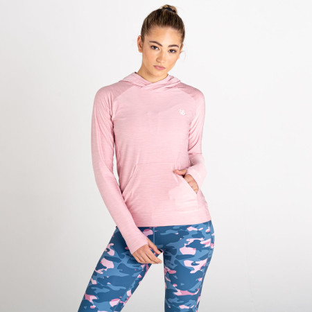 Дамска тениска Dare 2b Sprint Cty Hoodie светло розов PowderPink