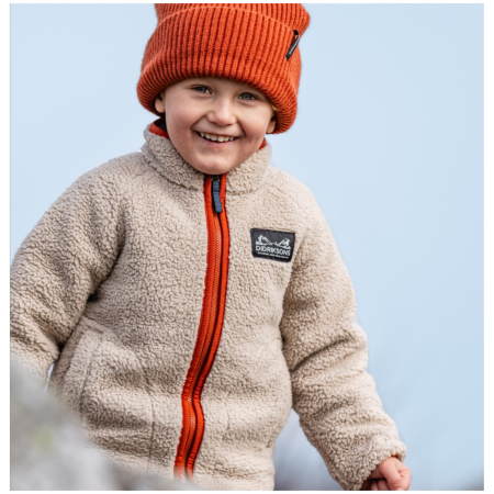 Детски суитшърт Didriksons Gibbs Kids Fullzip 2 Beach Beige/Rust