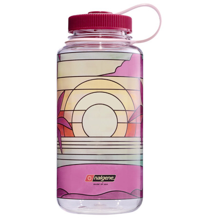 Бутилка Nalgene Wide Mouth 1l Clear Stained Glass розов clear