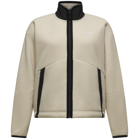 Дамски суитшърт Salewa Fanes Jacket Fz W бял oatmeal