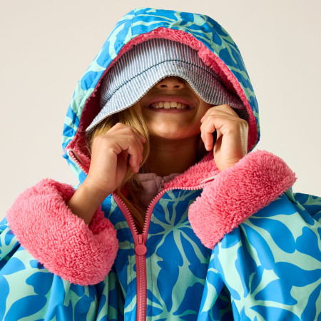 Водоустойчиво палто Regatta Junior Waterproof Changing Robe SBluFlPiLem