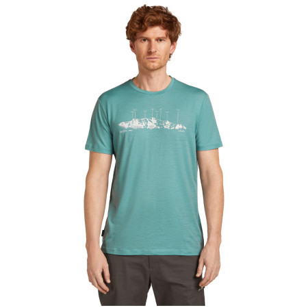 Мъжка тениска Icebreaker Men Merino 150 Tech Lite SS Tee The Peaks