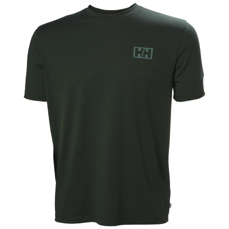 Мъжка тениска Helly Hansen Skog Graphic T-Shirt зелен 418 Dark Jungle