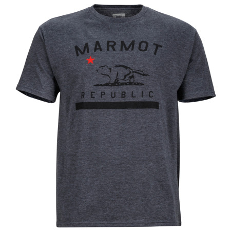 Мъжка тениска Marmot Marmot Republic Tee SS сив CharcoalHeather