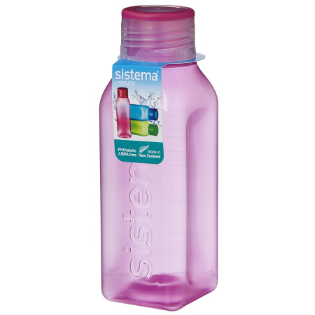 Бутилка Sistema Square 475ml розов