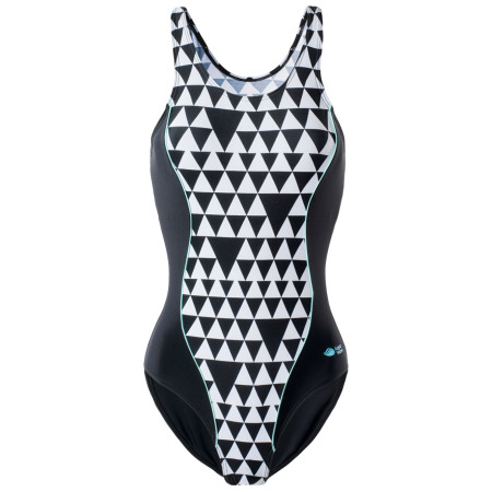 Дамски бански Aquawave Abira Wmns черен/бял GeometricPrint/Black/Aquasplash