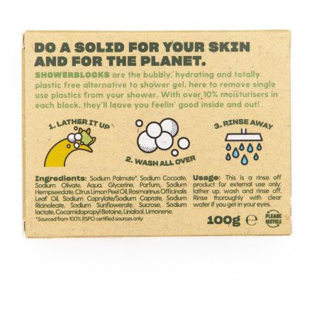 Душ гел Totally Solid Solid Shower Gel EO Range - Lemon & Rosemary