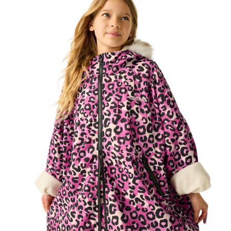 Детски дъждобран Regatta Junior Waterproof Changing Robe Pro Pink