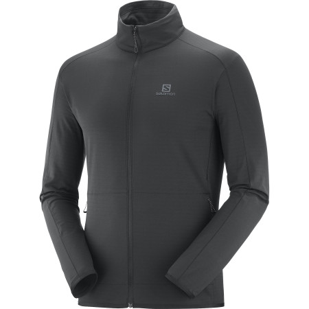 Мъжки суитшърт Salomon Outrack Full Zip Mid M черен Black