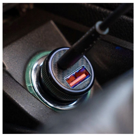 Адаптор Swissten Mini Car Charger USB-C PD + USB-A, 20W + cabel USB-C / USB-C, 1 m