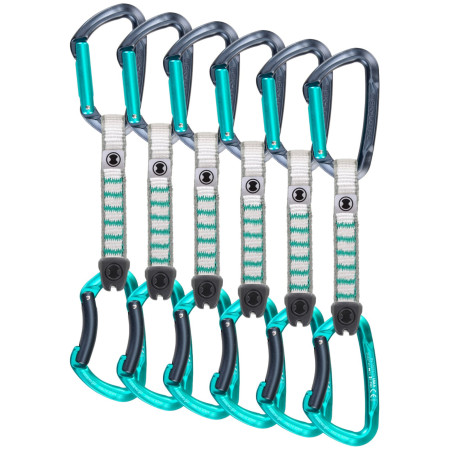 Примки с карабинери Skylotec Lime Set Nylon - pack of 6 сив/зелен Anthracite/Acquamarine