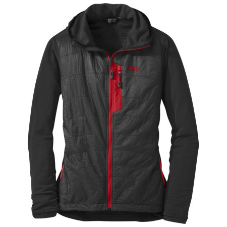 Дамско яке Outdoor Research Deviator Hoody черен Black/Flame