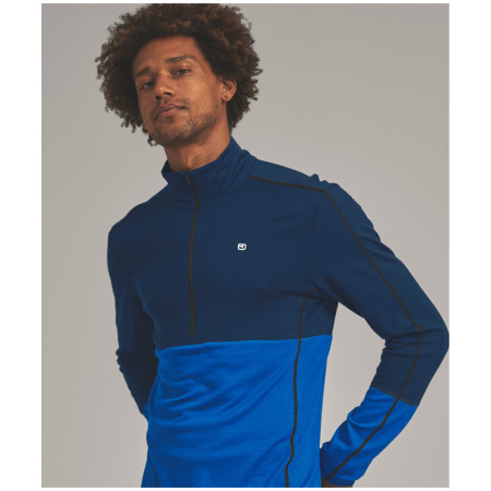 Функционален мъжки суитшърт Ortovox 185 Rock'N'Wool Zip Neck