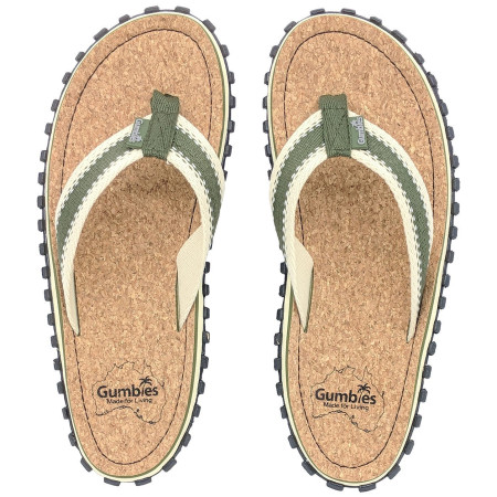 Джапанки Gumbies Corker Natural Cork - Khaki зелен