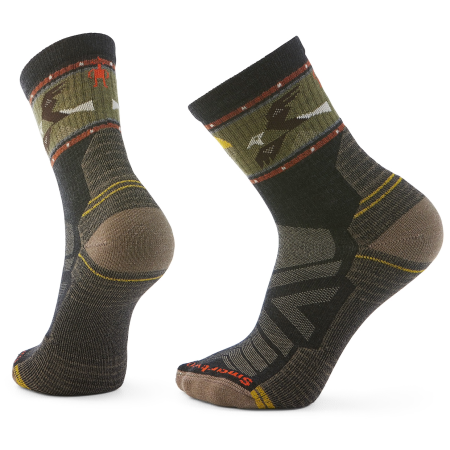 Чорапи Smartwool Hike Light Cushion Soaring Mid Crew Sock черен/зелен CHARCOAL