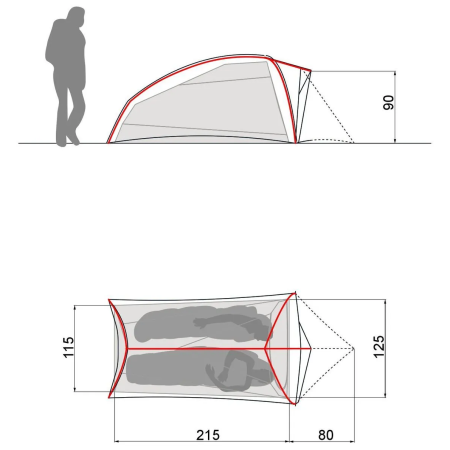 Ултралека палатка за 2 души Vaude Ultralight Hogan 2P