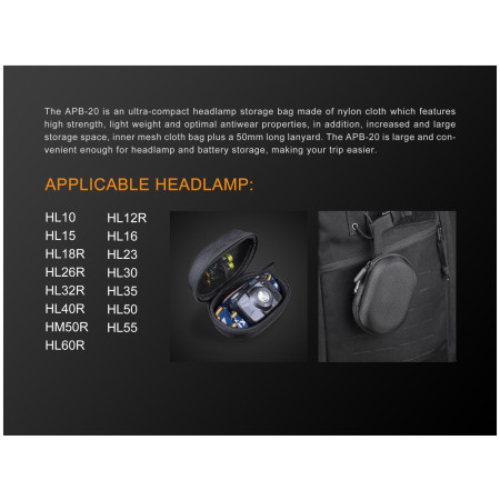 Калъф Fenix Pouzdro APB-20 pro čelovky Fenix