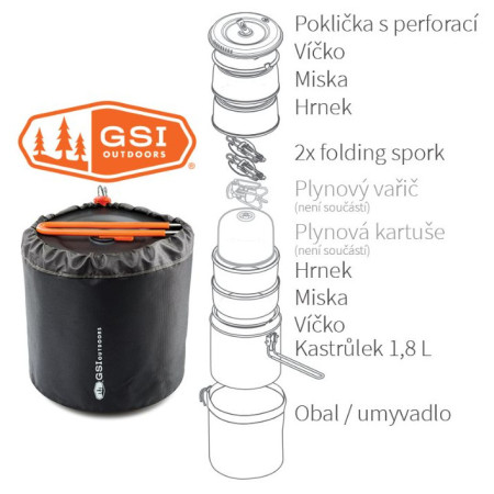 Комплект прибори GSI Outdoors Halulite Dualist