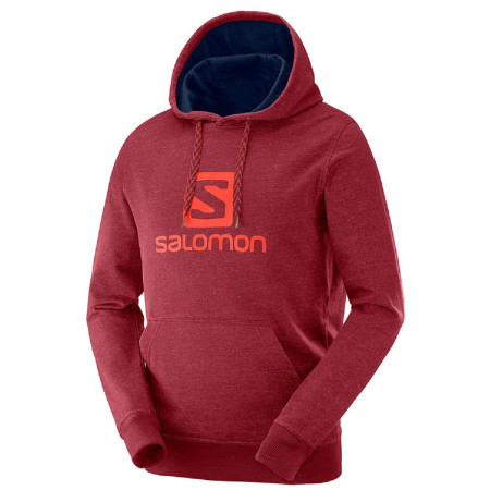Мъжки суитшърт Salomon Logo Hoodie M червен BikingRed