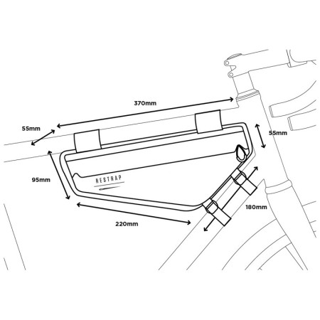Чанта за рамка на велосипед Restrap Frame bag Small
