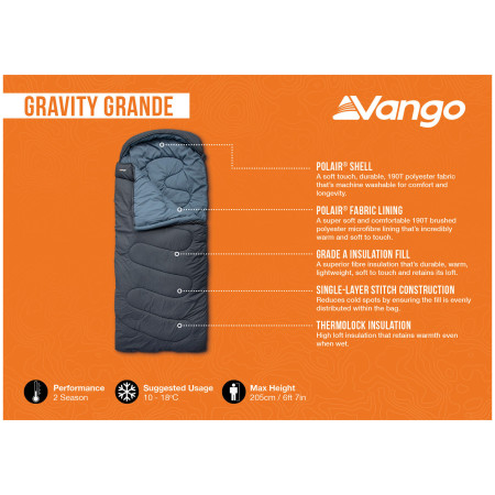 Спален чувал Vango Gravity Grande