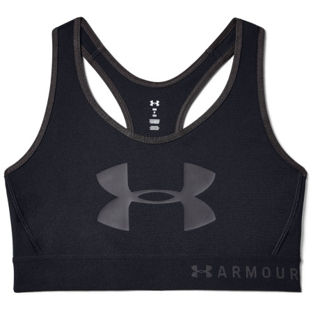 Спортен сутиен Under Armour Mid Keyhole Graphic черен Black/JetGray/JetGray