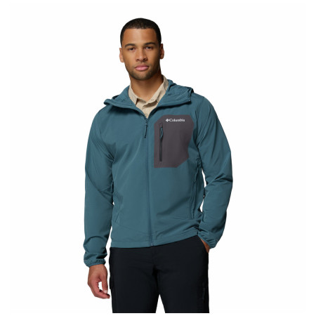 Мъжко яке Columbia Tall Heights™ III Hooded Softshell син Everblue, Shark
