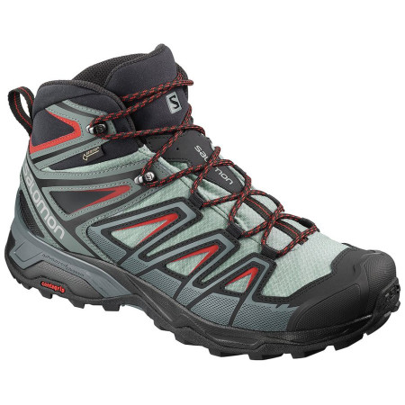 Мъжки обувки Salomon X Ultra 3 Mid GTX Bossa Nova сив/червен Lead/StormyWeather/BossaNova