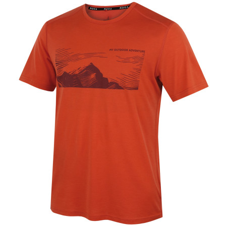 Мъжка тениска MOOA Merino Lyolite Highlander 150 Short оранжев burnt orange